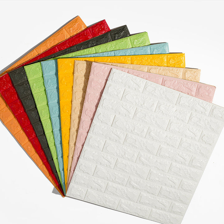 Lisslune | 3D Synthetic-Brick Wall Panel Peel and Press Foam Living Room Waterproof Wall Ceiling