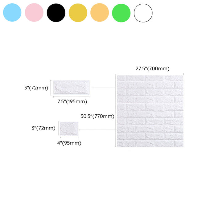 Lisslune | 3D Synthetic-Brick Wall Panel Peel and Press Foam Living Room Waterproof Wall Ceiling