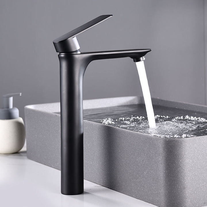 Lisslune | Glam Vessel Sink Faucet Brass Lever Handles with Water Hose Sink Fixture