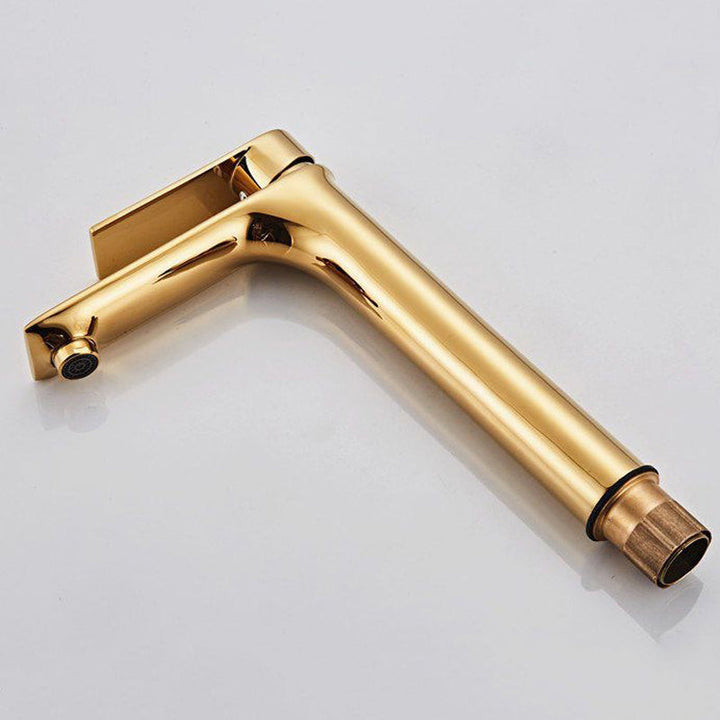 Lisslune | Glam Vessel Sink Faucet Brass Lever Handles with Water Hose Sink Fixture