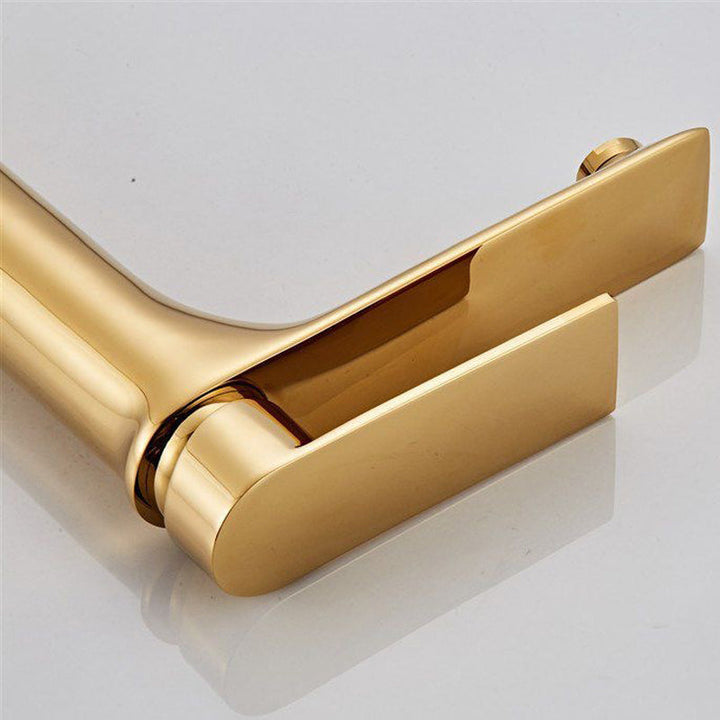 Lisslune | Glam Vessel Sink Faucet Brass Lever Handles with Water Hose Sink Fixture