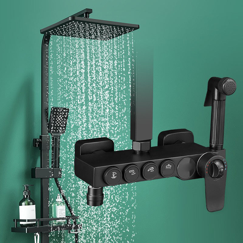 Lisslune | Modern adjustable water flow shower faucet shower hose shower system on the wall