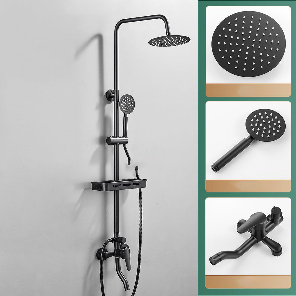 Lisslune | Modern adjustable water flow shower faucet shower hose shower system on the wall