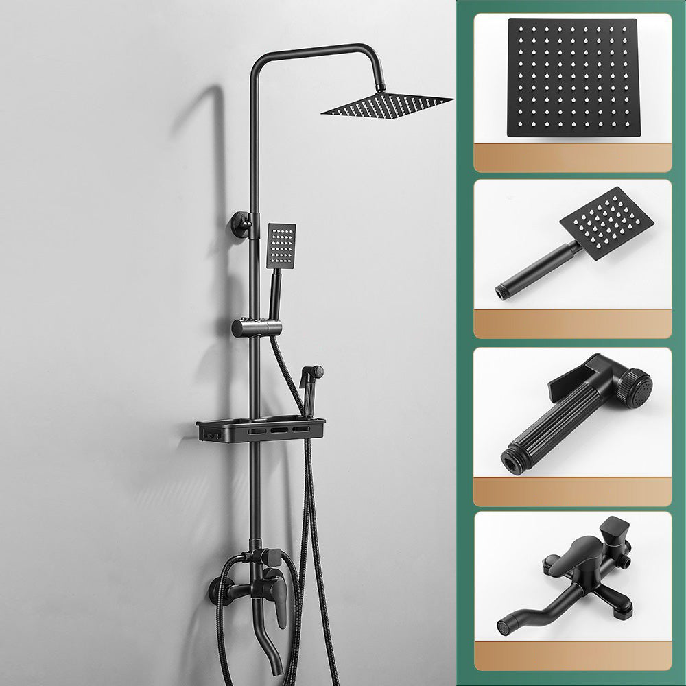Lisslune | Modern adjustable water flow shower faucet shower hose shower system on the wall