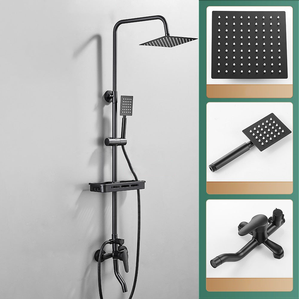 Lisslune | Modern adjustable water flow shower faucet shower hose shower system on the wall