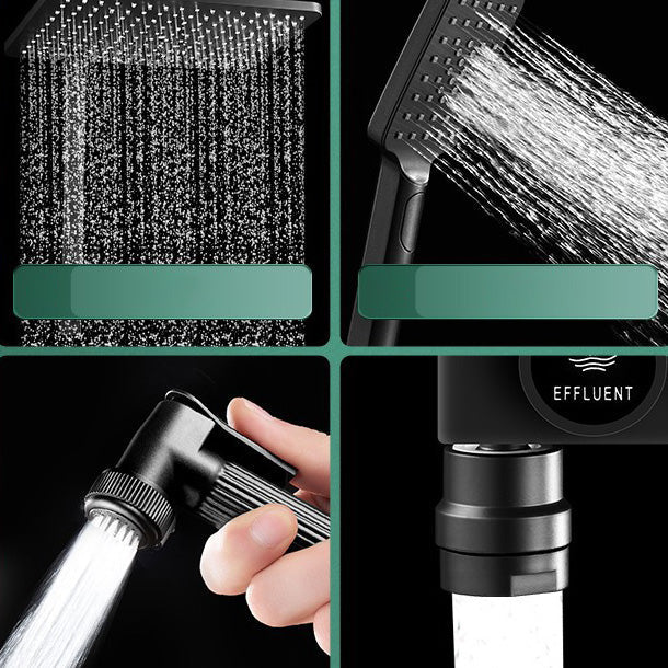 Lisslune | Modern adjustable water flow shower faucet shower hose shower system on the wall