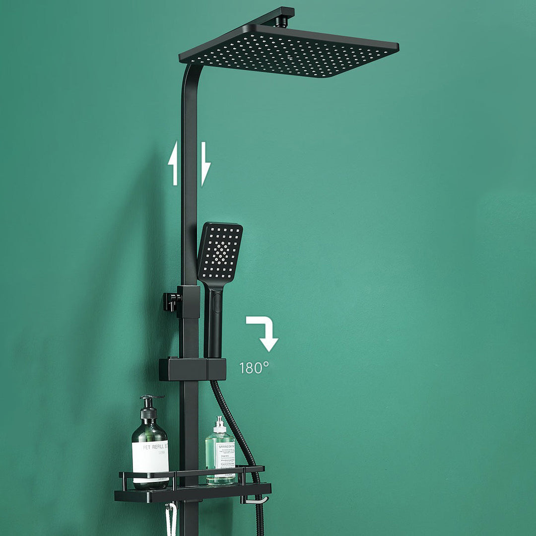 Lisslune | Modern adjustable water flow shower faucet shower hose shower system on the wall