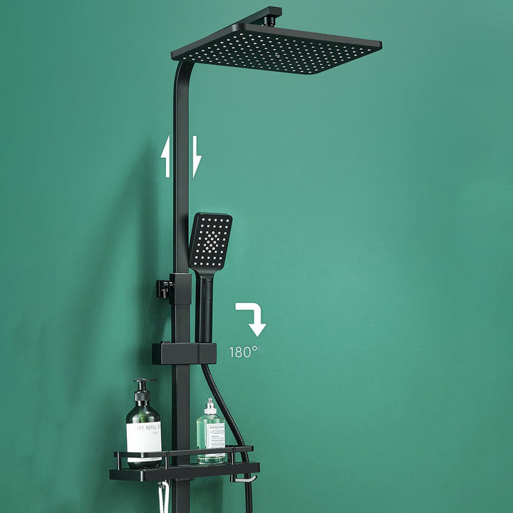 Lisslune | Modern adjustable water flow shower faucet shower hose shower system on the wall