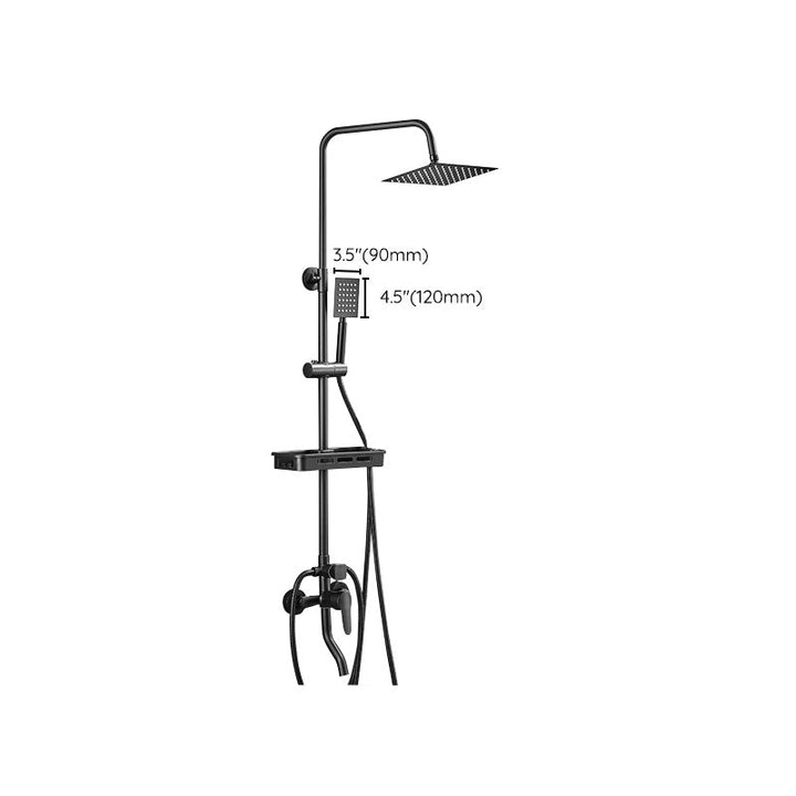 Lisslune | Modern adjustable water flow shower faucet shower hose shower system on the wall