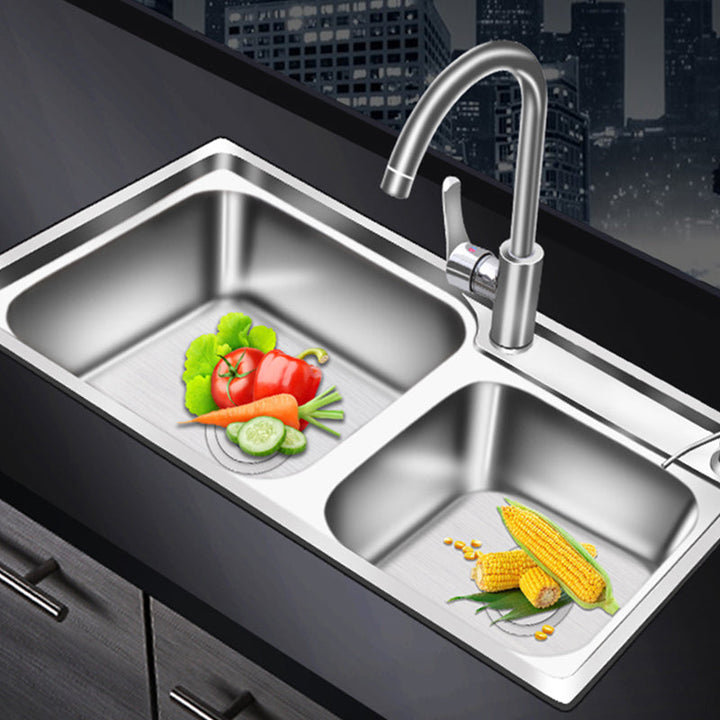 Lisslune | Modern Style Kitchen Sink Stainless Steel 2 Holes Top Mount Kitchen Sink
