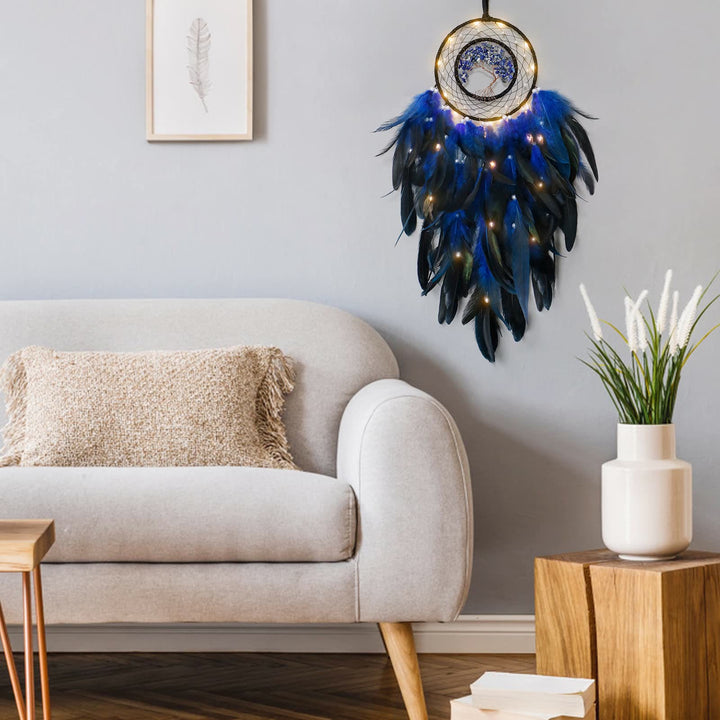 Lisslune | Frendorf Crystal Tree of Life Feather Glow Dreamcatcher