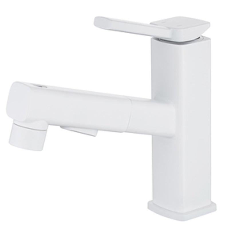 Lisslune | Contemporary Vessel Sink Faucet Copper Single Handle Low Arc Pull Down Vessel Faucet