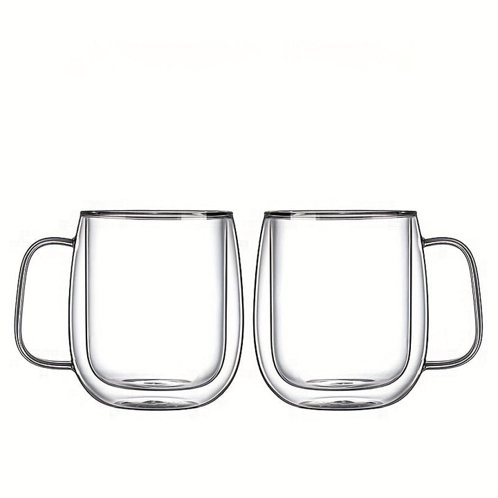 Lisslune | ThermoSip Double-walled Glass Mug – Borosilicate Glass, Heat Resistant & Elegant