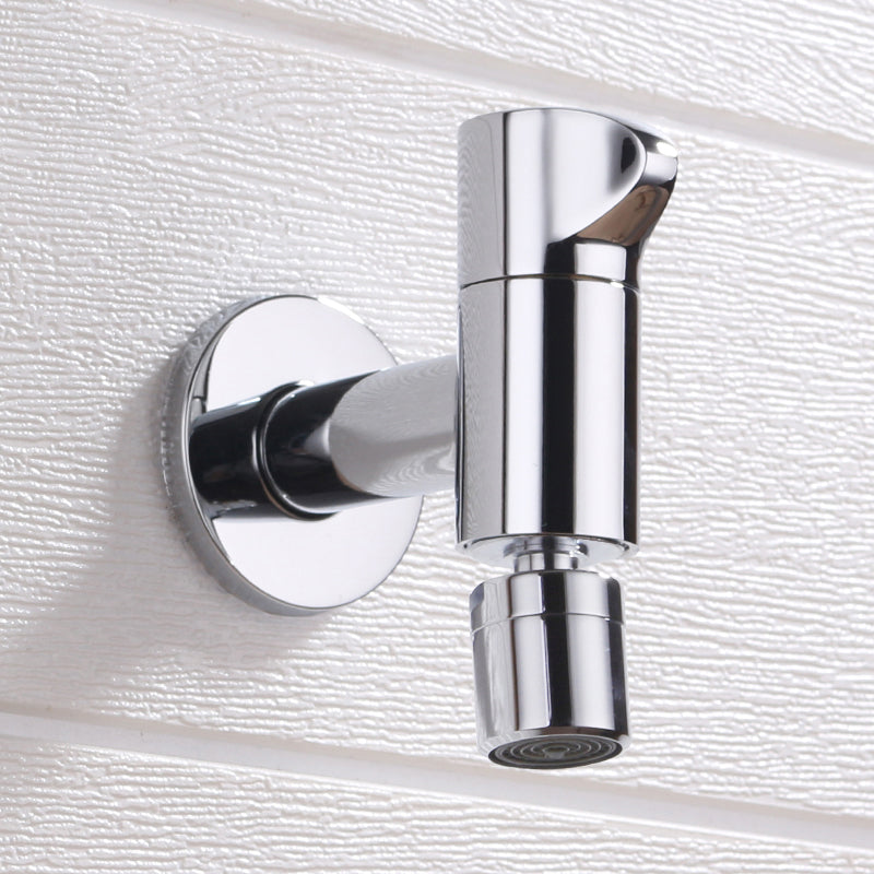 Lisslune | Contemporary Wall Mounted Bathroom Faucet Knob Handle Solid Brass Round Faucet