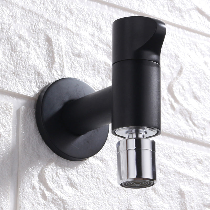 Lisslune | Contemporary Wall Mounted Bathroom Faucet Knob Handle Solid Brass Round Faucet