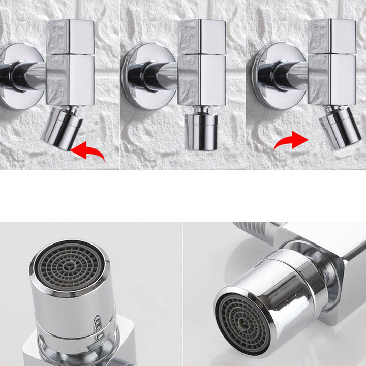 Lisslune | Contemporary Wall Mounted Bathroom Faucet Knob Handle Solid Brass Round Faucet
