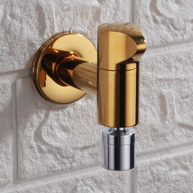 Lisslune | Contemporary Wall Mounted Bathroom Faucet Knob Handle Solid Brass Round Faucet