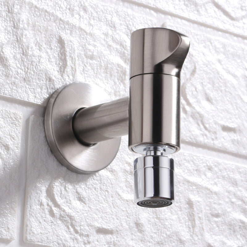 Lisslune | Contemporary Wall Mounted Bathroom Faucet Knob Handle Solid Brass Round Faucet