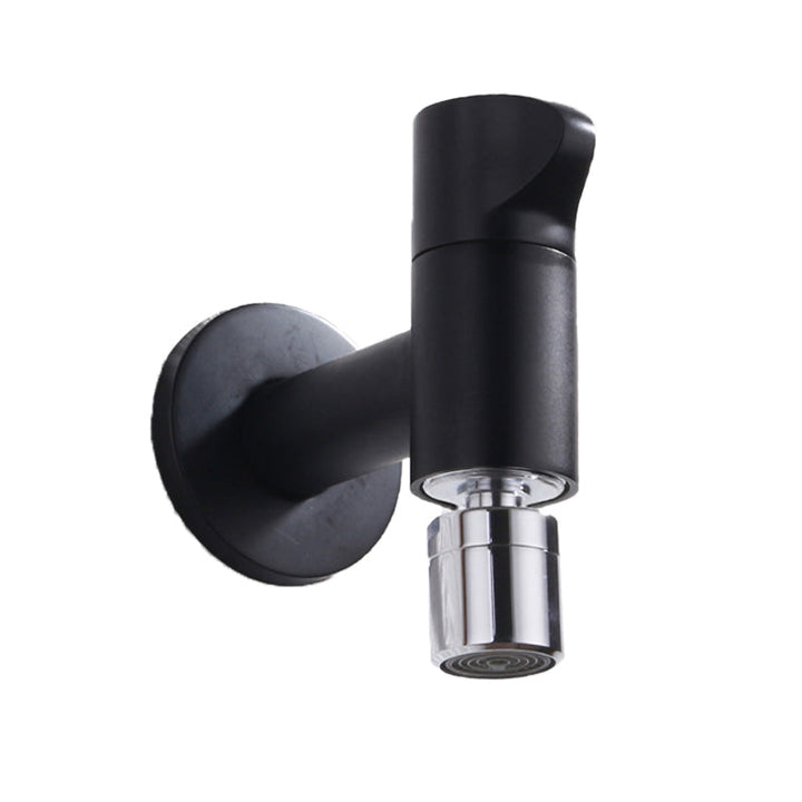Lisslune | Contemporary Wall Mounted Bathroom Faucet Knob Handle Solid Brass Round Faucet