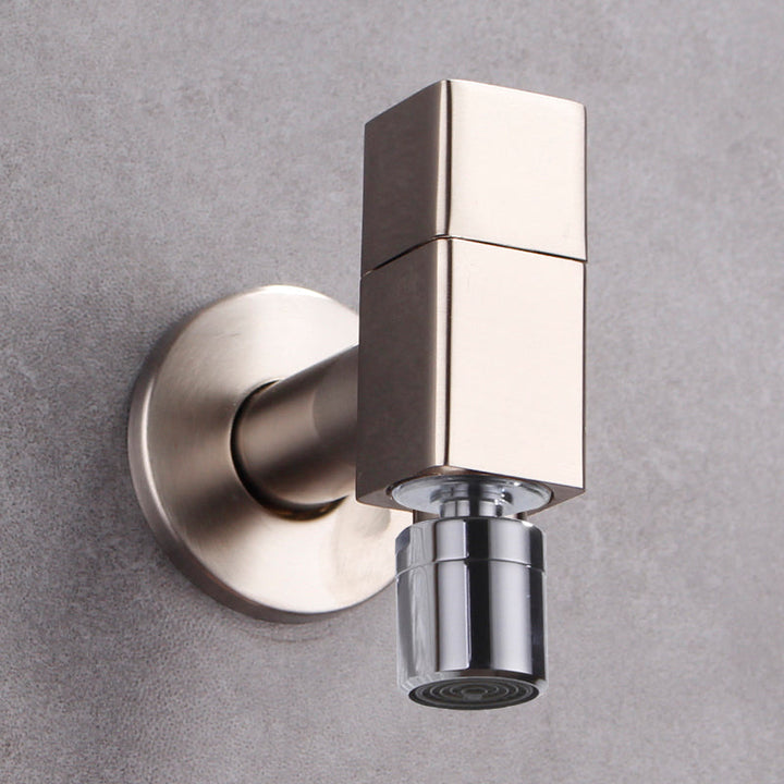 Lisslune | Contemporary Wall Mounted Bathroom Faucet Knob Handle Solid Brass Round Faucet