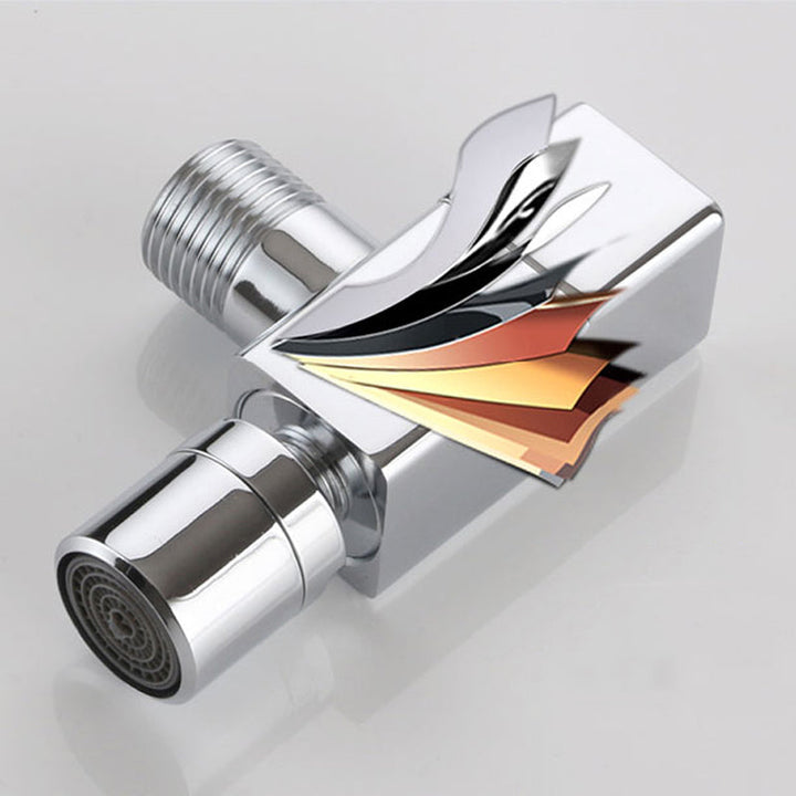 Lisslune | Contemporary Wall Mounted Bathroom Faucet Knob Handle Solid Brass Round Faucet