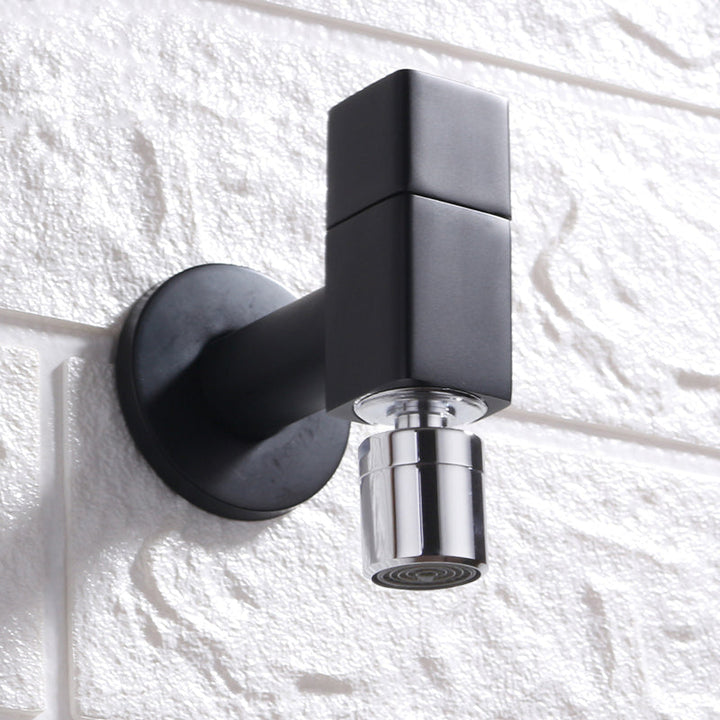 Lisslune | Contemporary Wall Mounted Bathroom Faucet Knob Handle Solid Brass Round Faucet