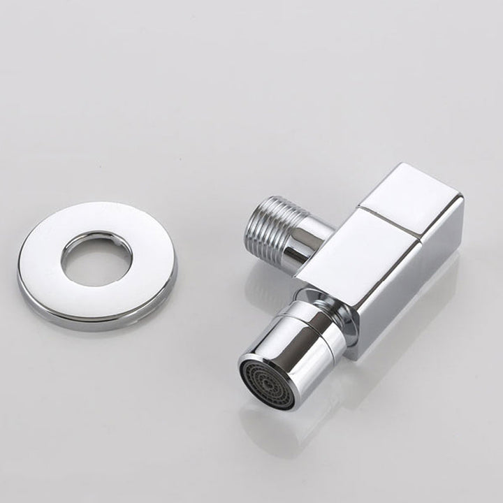 Lisslune | Contemporary Wall Mounted Bathroom Faucet Knob Handle Solid Brass Round Faucet