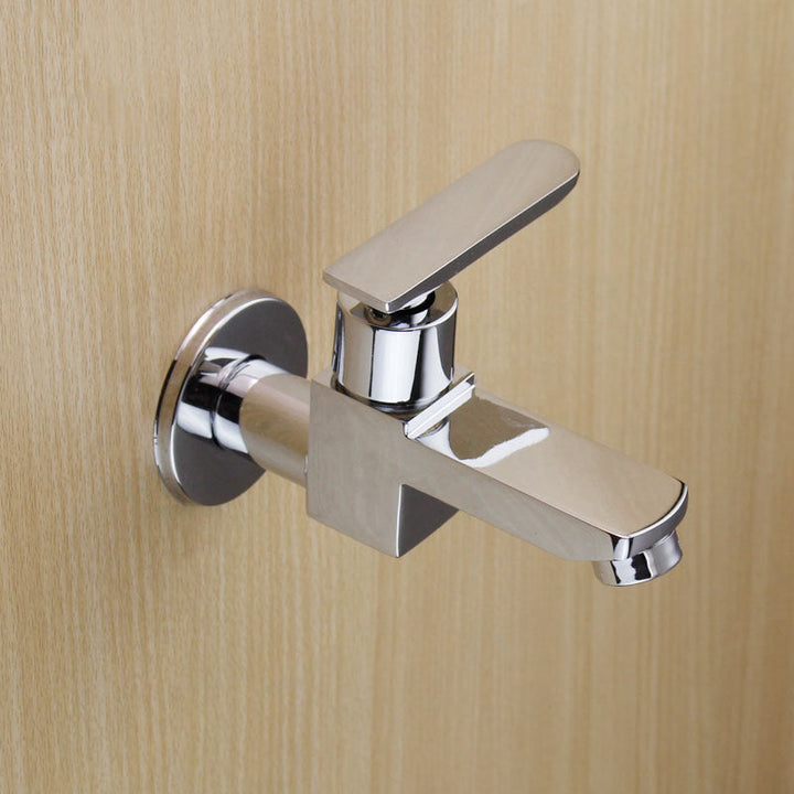 Lisslune | Contemporary Wall Mounted Bathroom Faucet Lever Handles Solid Brass Faucet