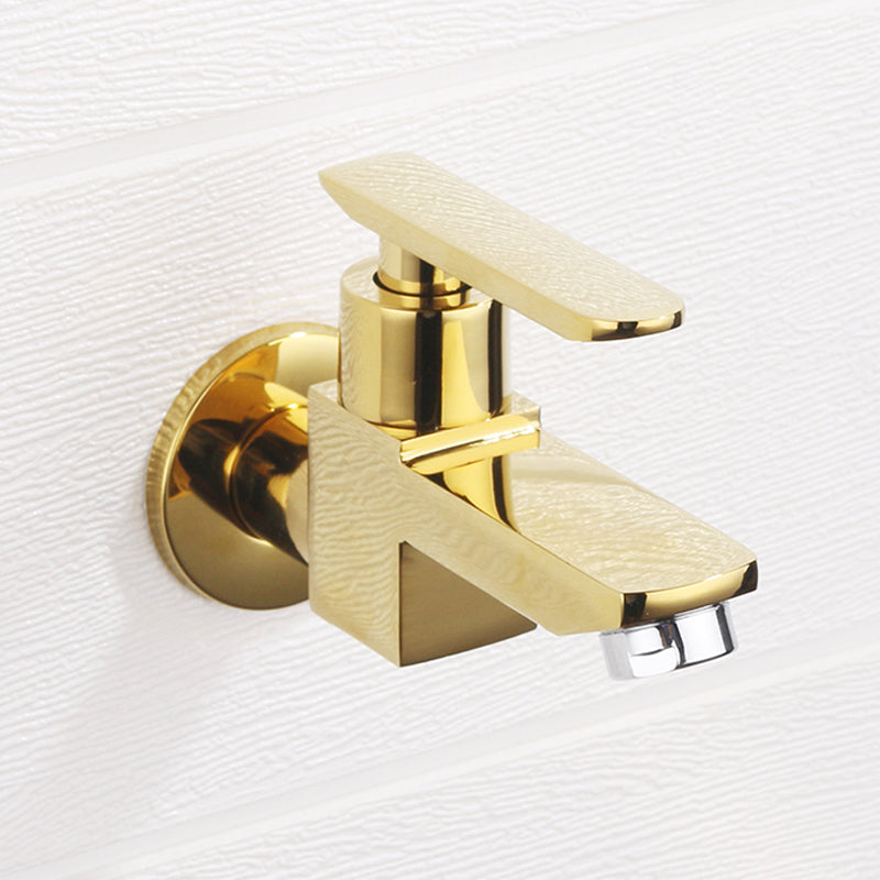 Lisslune | Contemporary Wall Mounted Bathroom Faucet Lever Handles Solid Brass Faucet
