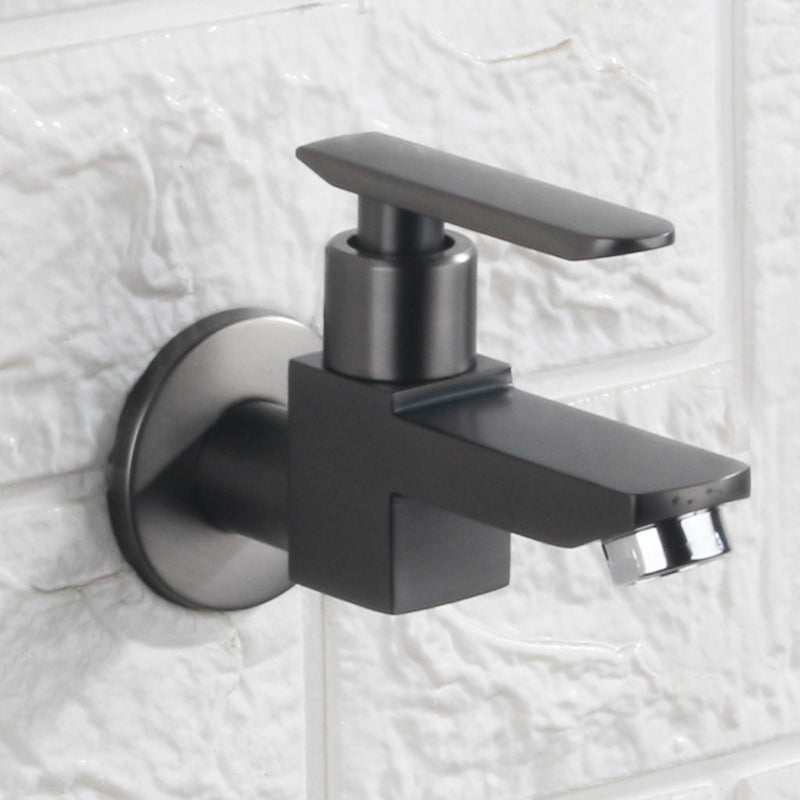 Lisslune | Contemporary Wall Mounted Bathroom Faucet Lever Handles Solid Brass Faucet