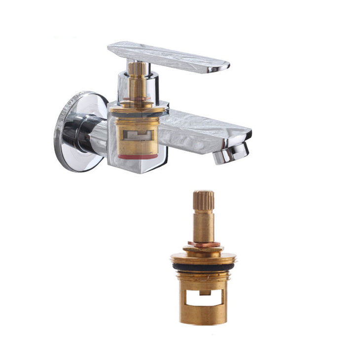 Lisslune | Contemporary Wall Mounted Bathroom Faucet Lever Handles Solid Brass Faucet