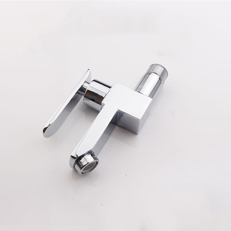 Lisslune | Contemporary Wall Mounted Bathroom Faucet Lever Handles Solid Brass Faucet