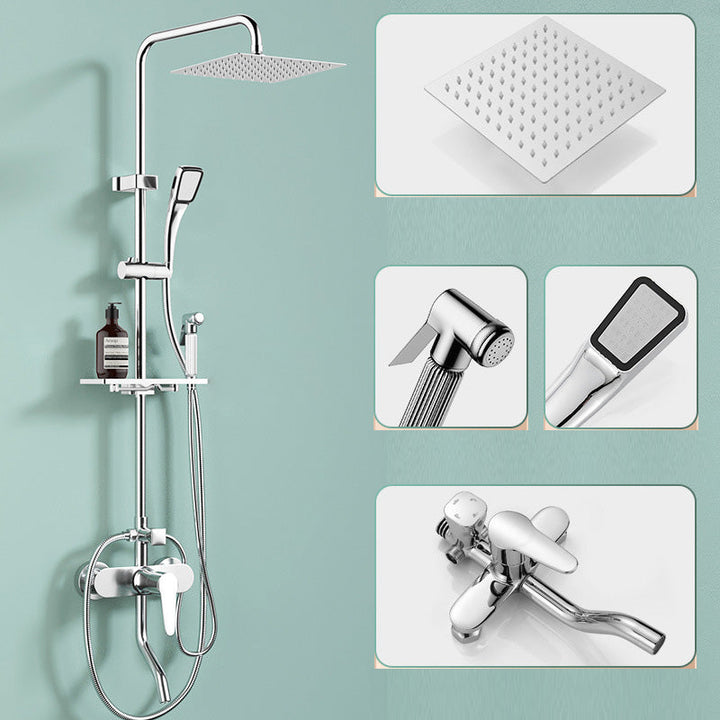 Lisslune | Modern balanced printed converter faucet shower head shower fitting on the wall