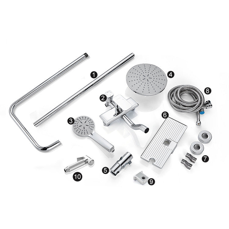 Lisslune | Modern balanced printed converter faucet shower head shower fitting on the wall