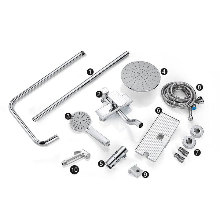 Lisslune | Modern balanced printed converter faucet shower head shower fitting on the wall