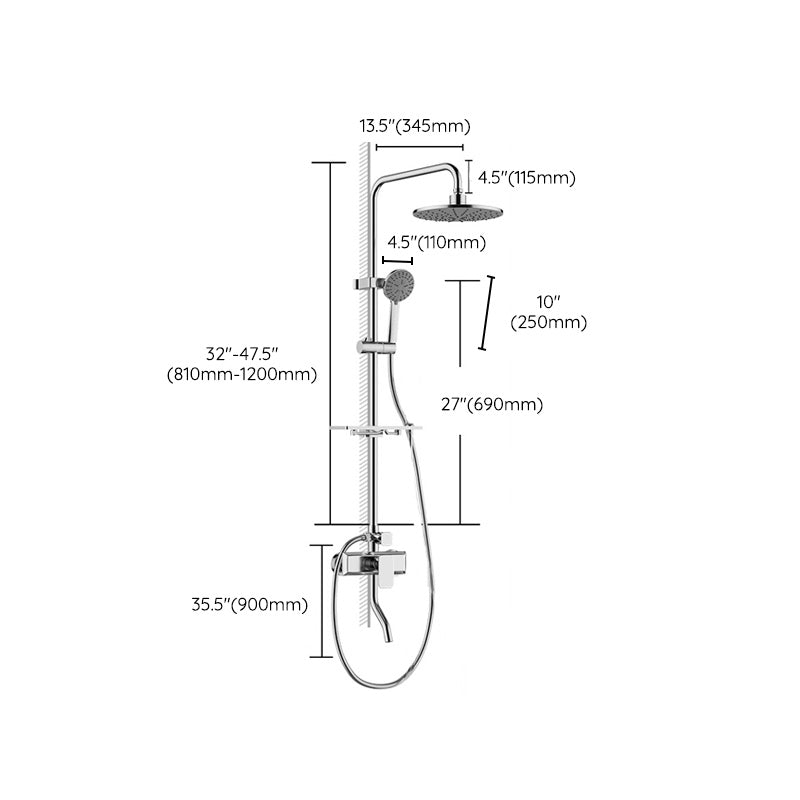 Lisslune | Modern balanced printed converter faucet shower head shower fitting on the wall
