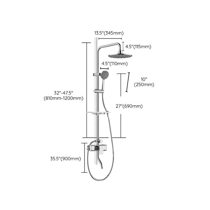 Lisslune | Modern balanced printed converter faucet shower head shower fitting on the wall