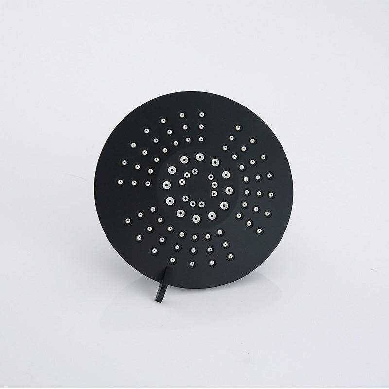 Lisslune | Round Fest Shower Head Matte Black 5 Spray Patterns Wall Mounted Shower Head