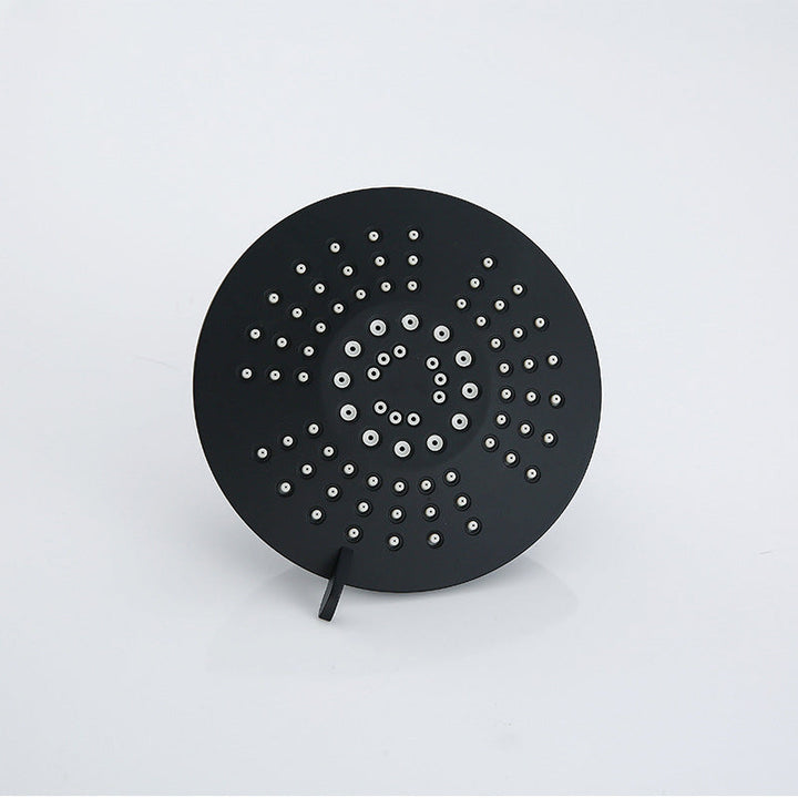 Lisslune | Round Fest Shower Head Matte Black 5 Spray Patterns Wall Mounted Shower Head