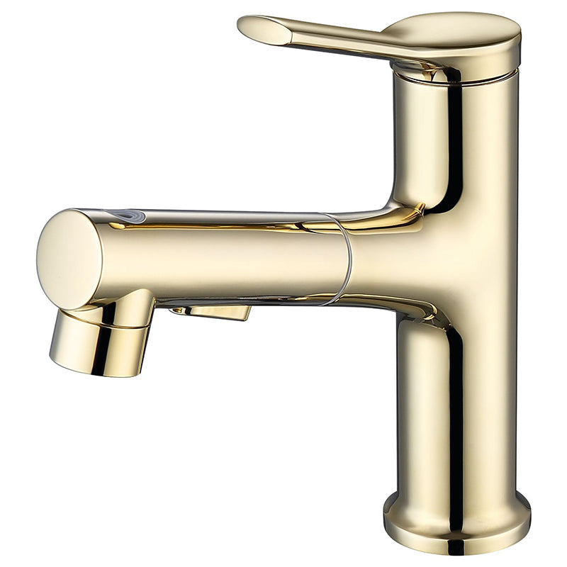 Lisslune | Modern Basin Faucet Copper Single Handle Low Arc Basin Faucet for Bathroom