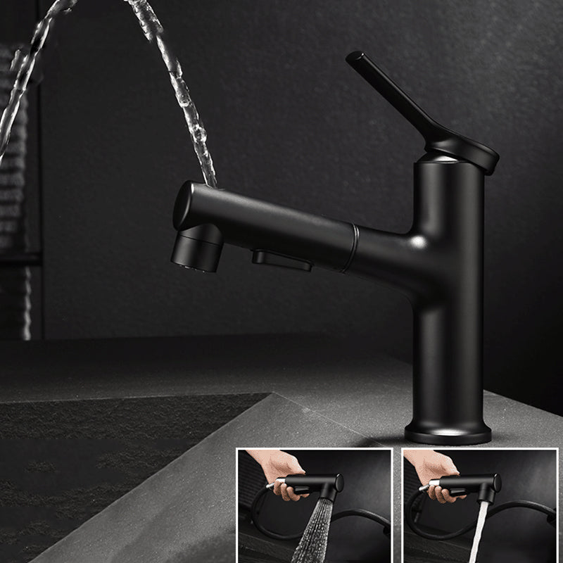 Lisslune | Modern Basin Faucet Copper Single Handle Low Arc Basin Faucet for Bathroom