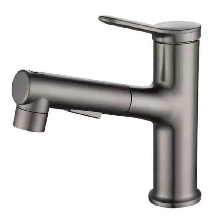 Lisslune | Modern Basin Faucet Copper Single Handle Low Arc Basin Faucet for Bathroom