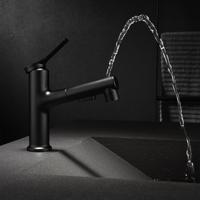 Lisslune | Modern Basin Faucet Copper Single Handle Low Arc Basin Faucet for Bathroom