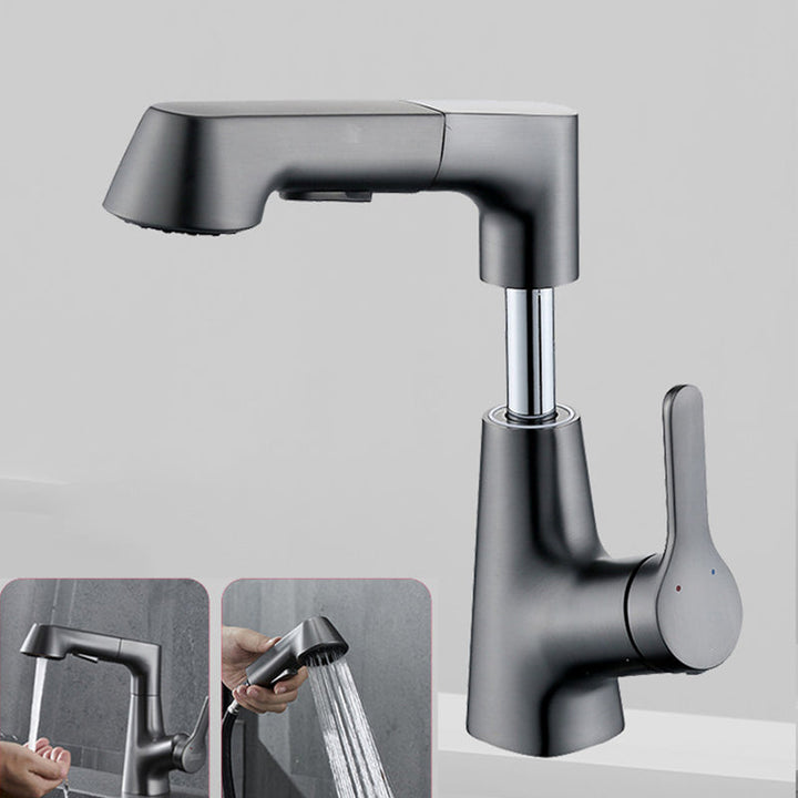 Lisslune | Modern Faucet Solid Copper Centerset Bathroom Faucet