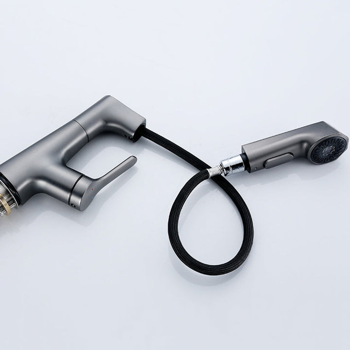 Lisslune | Modern Faucet Solid Copper Centerset Bathroom Faucet