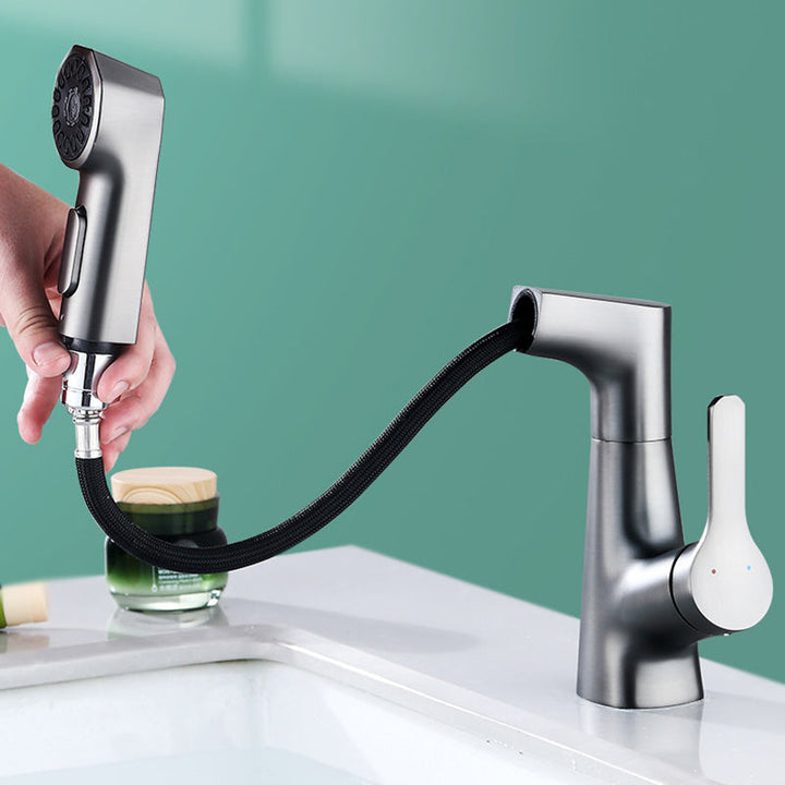 Lisslune | Modern Faucet Solid Copper Centerset Bathroom Faucet