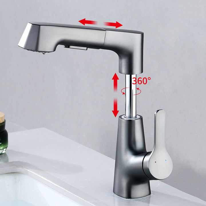Lisslune | Modern Faucet Solid Copper Centerset Bathroom Faucet