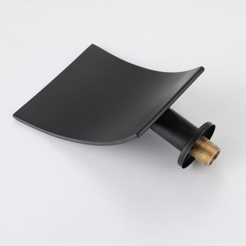 Lisslune | Modern Wall-Mounted Bathroom Faucet Low Arc Solid Brass Faucet