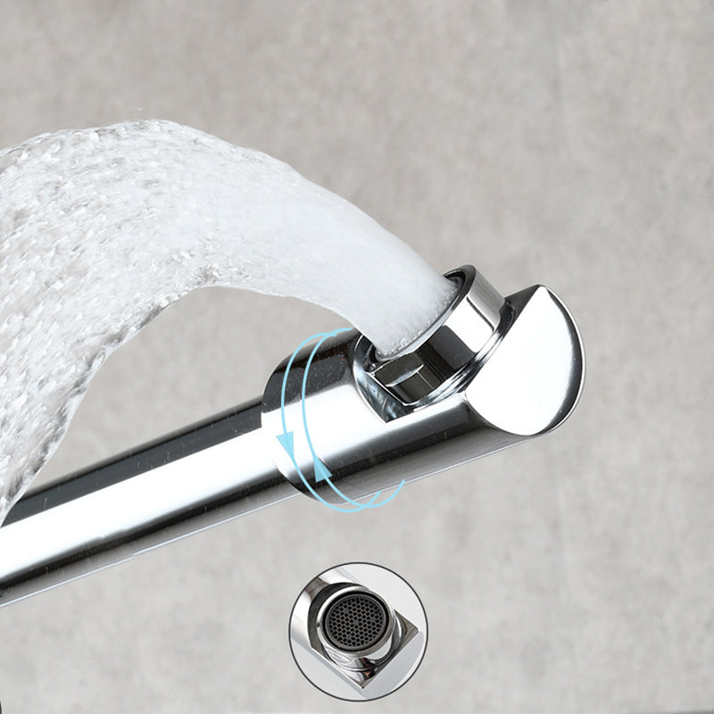 Lisslune | Modern Pull-down Faucet Single Handle Wall Mounted Pot Filler Low Profile 1-Hole Filler