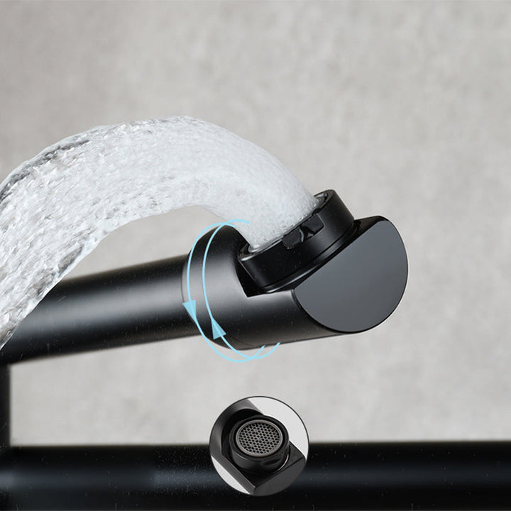 Lisslune | Modern Pull-down Faucet Single Handle Wall Mounted Pot Filler Low Profile 1-Hole Filler